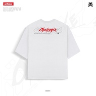 Orifake- Oversized Design Cybernatic White T-Shirt