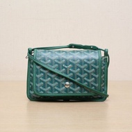 GOYARD PLUMET三層WOC綠色PVC肩背包
