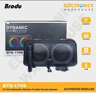 Brodu BTS-1709 Portable subwoofer Bluetooth Karaoke speaker.