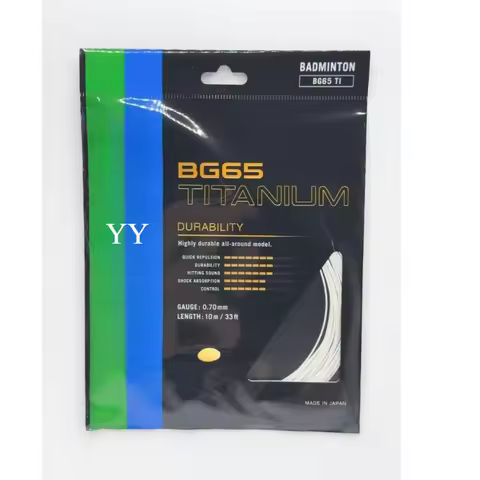 2025 New YY Badminton Racket String BG65 TITANIUM(0.70mm) Endurance Competition Professional Durable