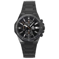Casio Edifice Standard Analog Chronograph Stainless Steel Black Dial Quartz EFV-640DC-1AV 100M Mens 