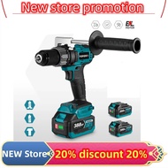 650N.M Cordless Impact Drill 13mm Brushless Electric Drill with handle (25+3 Torque) For Makita Cordless Electric Screwdriver Drill Multifunction Home DIY Power Tools