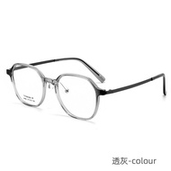 FIRADA Fashionable Comfortable Glasses Round Luxurious Pure Titanium Eyeglasses Optical Prescription