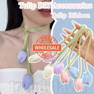 [Wholesale] Tulip Ribbon DIY Accessories - Bags Decoration - Flower Curtain Tiebacks - Handmade Head