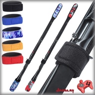AMOONA 2Pcs Fishing Rod Fixing Straps Adjust able Rod Belt Fishing Rod Tie Holder Straps