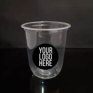 sablon cup 14 oz oval wadah pop ice boba custom kemasan minuman