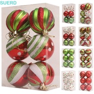 SUERDMY Christmas Baubles, Plastic 6cm Christmas Ball Ornaments,  Colorful Christmas Tree Hanging Ba