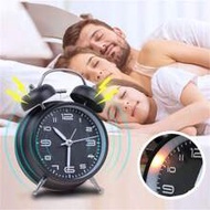 1pc Super Loud Alarm Clock, Heavy Sleepers, Dual Bell 4.5" Silent Non-Ticking, Night Light, Bedroom 