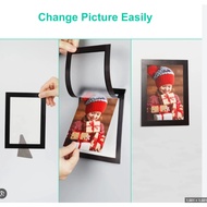 【5PCS】A4 Magnetic photo frame with adhesive GOLD/SILVER/BLACK