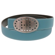 Excellent condition Hermès Evelyne belt with H buckle, box calf/Veau Epsom leather, blue jean leathe