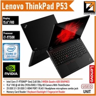 LENOVO THINKPAD P15/P53 GAMING LAPTOP(1 YEAR WARRANTY T&C)Nvidia Quadro 4GB GRAPHICS Core i7  Win 11