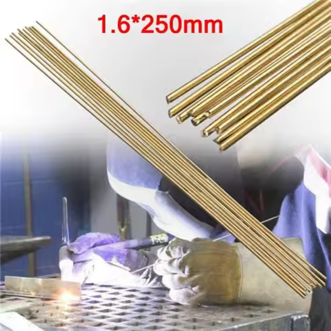 10pcs 1.6x250mm Brass Rods Wires For Repair Welding Brazing Soldering Low Temperature Brass Welding
