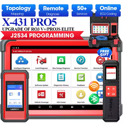 LAUNCH X431 PRO5 Diagnostic Tools PRO5 ECU Programming Tool with J2534 SmartLink OBD2 Scanner OBDII 