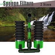 FUZOU Sponge Filters Clean Air Pump Fish Tank Equipment Double Head Submersible for Fresh/Salt Water Filtration