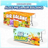 BANNER ALAS MEJA GERAI JUALAN | AIR BALANG | MOJITO | LAICIKANG | CENDOL | READY DESIGN