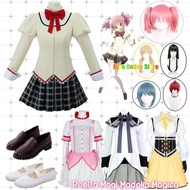 Kaname Madoka Anime Puella Magi Madoka Magica Cosplay Costume Clothes Wig Shoes Uniform Cosplay Akemi Homura Tomoe Mami