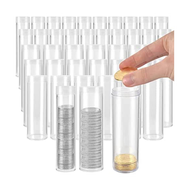 1 PCS Coin Tubes Assorted Sizes Coin Collection Supplies 10 Half-Dollar Coin Storage Tubes 60 Coin Storage Tubes Pennies 30 Quarter Coin Tube Transparent