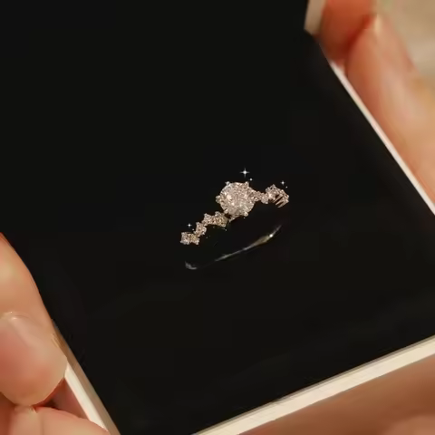 Round Bezel Six-Claw Ring Women's 2Ct Moissanite PT950 Platinum - Crafted polishing, mirror luster, 