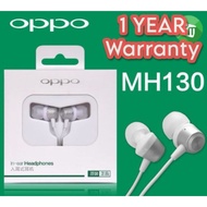 OPPO MH130 Original Earphone Oppo A78 A77S A78 A74 A75 A7 A9 A18 Reno 3 4 5 With Mic 3.5MM Headset Stereo Bass Headphone