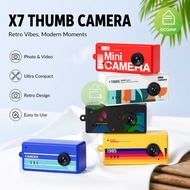 X7 Mini Camera Retro Digital Camera 1080P Video Photo Portable Thumb Camera Type C TF Card