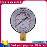 0-1bar 50mm Water Pressure Gauge Meter 1/4 inch NPT Thread Manometer -50-15psi
