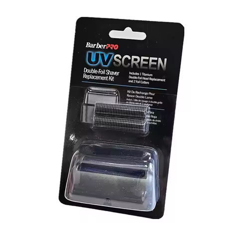 Replacement Foil and Cutter Head Kit For Babyliss PRO UV Double Foil Electric Shavers FXLFS2 - for u