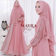 Alvano Store - Gamis Syari Set Hijab Wanita Muslim Ukuran Jumbo M-6XL Seragaman Ibu-Ibu Pengajian