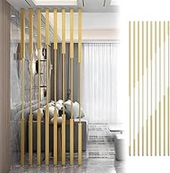 YVYKFZD Iron Room Divider Post, Simple Privacy Screens Columnar, Freestanding Wall Partition Room Di