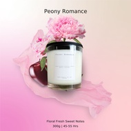 เทียนหอม กลิ่น Jo.L Peony Romance (Pink PEONY &amp; SUEDE) 300g/10.14 oz (45 - 55 hrs) Double wick candle Soy wax scented candle