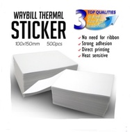 Barcode Thermal Sticker for Shopee Waybill Roll // Thermal Sticker A6 size 500pcs (fold)