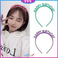 Bando Pesta Desain Happy Birthday Bahan Plastik Non Slip Gaya Korea Untuk Wanita  Mahkota  Dengan Tu