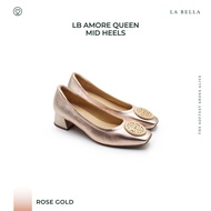 LA BELLA รุ่น LB  AMORE QUEEN MID HEELS - ROSE GOLD 41 One