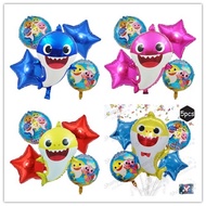 Cartoon Baby Shark Balloons Foil Balloon Pink Blue Gold Children's Toys Birthday Party Decoration Set Baby Shower