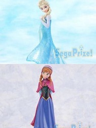 SEGA 日本正版 迪士尼 冰雪奇緣 Frozen 艾莎 安娜 冰雪奇緣2 景品 模型公仔 合售