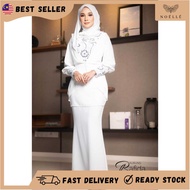 Noelle Baju Raya Family 2023 Baju Kurung Mother Child Baju Melayu Slim Fit Father Son Baby Sedondon RAFIDA- White41