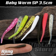 Baby Worm SP 3.5cm 1Pack/10pcs Fishing Lure Ajing Umpan Pancing Casting Worm Softplatic Ultralight