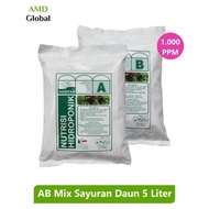 AB Mix Nutrisi Hidroponik Sayur Sayuran Daun 5 Liter