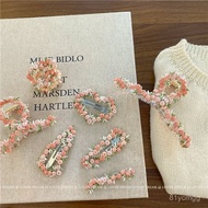 Taoyuan Ready Stock/[Return To Guests 2498 People] Colorful Lace Floral Hair Clip Bangs Side Broken 