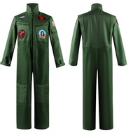 WUYIMEI | ชุดคอสตูมนักบิน Top Gun สำหรับผู้ใหญ่และเด็กในวันฮาโลวีน