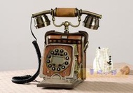218華城小鋪** 超取當日出貨**復古電話 仿古電話 造型 家用有線電話 手繪古銅電話 老式相機造型電話