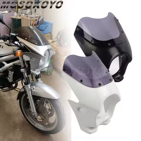 Cafe Racer Headlight Fairing Front Cowl Mask For Honda Suzuki Yamaha Kawasaki Ape Monkey Benri CB NS