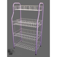 (Ready Stock)Indo S Dish Rack /4 Tingkat rak pinggan, mangkuk dan cawan rak/kitchen Rack/Kitchen sto