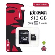 Kingston เมมโมรี่การ์ด 512GB SDHC / SDXC UHS-I Micro SD Card with Adapter