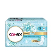 KOTEX HERBAL COOL NON WING WITH FREE QUBY FOLDABLE BOTTLE (24 CM) 16'S