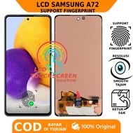 LCD TOUCHSCREEN SAMSUNG A72 ORIGINAL SUPPORT FINGERPRINT WARRANTY FREE GLUE