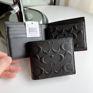 กระเป๋าสตางค์ผู้ชาย  (COACH F75371) BLACK  ป้ายราคา care card