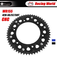 Motorcycle rear sprocket 428 suitable for Yamaha WR155 aluminum alloy with complete set of screws