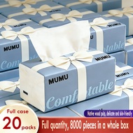 MUMU Air-Cushion Deluxe Comfort Thick Tissue Paper 4-Ply (400 Sheets x 20 Packs)