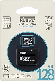 KLEVV microSDXC 128GB UHS-I U3 Class 10 V10 A1 Maximum Read: 100MB/s Max Write: 56MB/s K128GUSD3U3-NJ