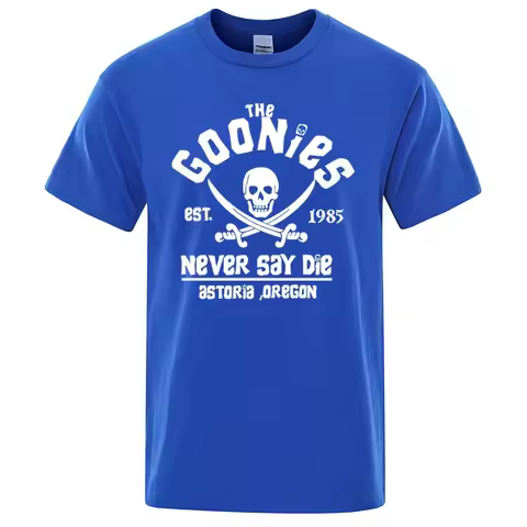 Hip Hop T Shirts Men Women Oregon Pirate Flag Never Say Die Astoria Casual Tee Shirt Cotton Breathab